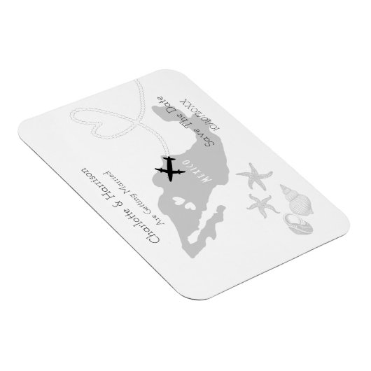 メキシコ結婚の目的地の日付の保存 マグネット (右側)