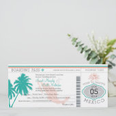 メキシコ結婚への搭乗券 招待状 (スタンド正面)