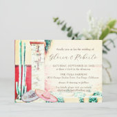 メキシコ結婚ンズカボスガーデンパステルカラー 招待状 (スタンド正面)