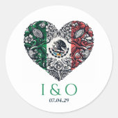 メキシコ結婚夫婦 ラウンドシール (正面)