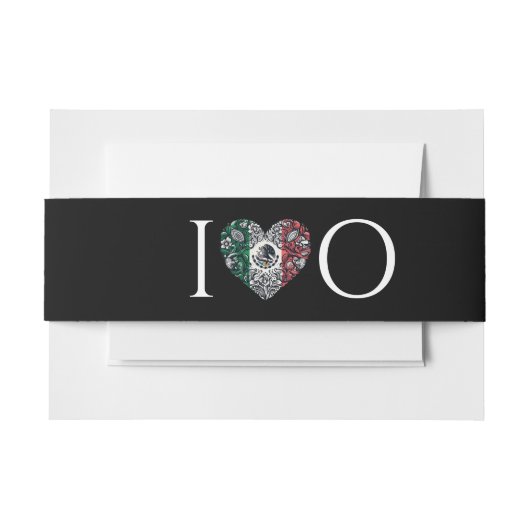 メキシコ結婚夫婦 招待状ベリーバンド (正面例)