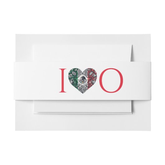 メキシコ結婚夫婦 招待状ベリーバンド (正面例)