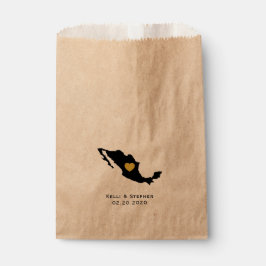 メキシコ結婚式の引き出物トリートサックス、地図抱き枕 フェイバーバッグ