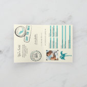 メキシコ結婚式パスポート招待状 招待状 (内部)