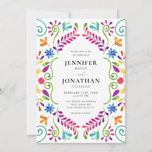 メキシコ結婚式招待状 招待状 (正面)