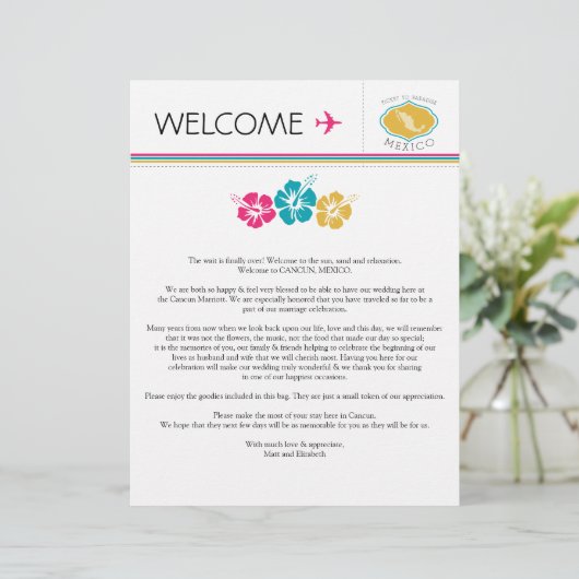 メキシコ結婚歓迎の手紙 (スタンド正面)