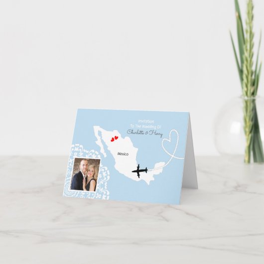 メキシコ結婚行き先 招待状 (正面)