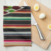 メキシコ総括的で伝統的でスペインのなフェスタSerape キッチンタオル (四つ折り)