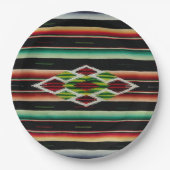 メキシコ総括的で伝統的でスペインのなフェスタSerape ペーパープレート (正面)
