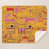 メキシコ繊維シームレスパターンデザイン シェルパブランケット (正面(横))