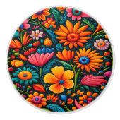 メキシコ美術 セラミックノブ (正面)