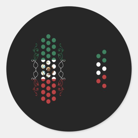 メキシコ航空アコーディオン棋士ミュージシャン(メキシコ) ラウンドシール (正面)