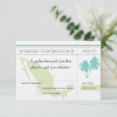 メキシコ行きの搭乗券のＲＳＶＰ 出欠カード (スタンド正面)