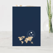 メキシコ行き先ウェディングパスポートワールドQRコード 招待状 (裏面)