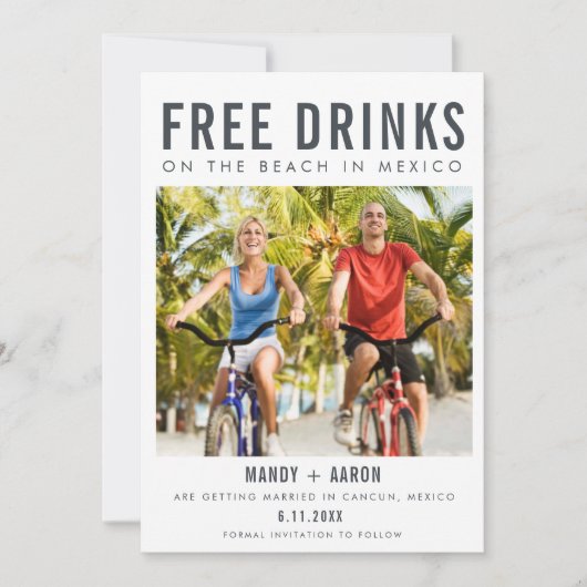 メキシコ行き先ウェディングフォト セーブザデート (正面)