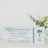 メキシコ行き先ウェディングボーディングパス 招待状 (スタンド正面)