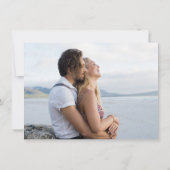 メキシコ行き先ビーチ結婚式写真 セーブザデート (裏面)