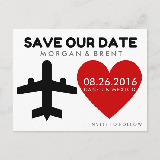 メキシコ行き先救婚式のはがき 案内ポストカード (正面)