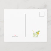 メキシコ行き先結婚式の水彩地図 案内ポストカード (裏面)