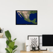 メキシコ衛星ポスターフォトプリント ポスター (ホームオフィス)