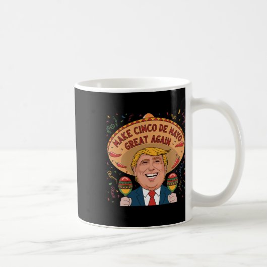 メキシコ製Cinco De Mayo再素晴らし度トおもしろいランプ コーヒーマグカップ (右)