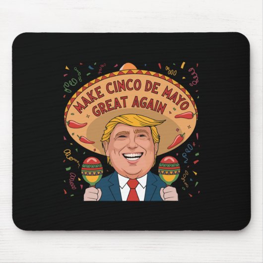 メキシコ製Cinco De Mayo再素晴らし度トおもしろいランプ マウスパッド (正面)