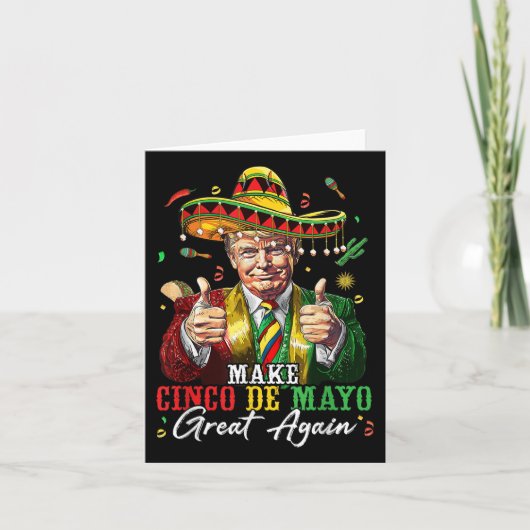 メキシコ製Cinco De Mayo素晴らし再おもしろい開 カード (正面)