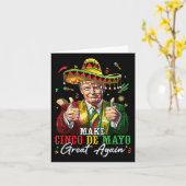 メキシコ製Cinco De Mayo素晴らし再おもしろい開 カード (黄色い花)