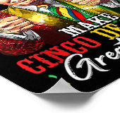 メキシコ製Cinco De Mayo素晴らし再おもしろい開 ポスター (角)