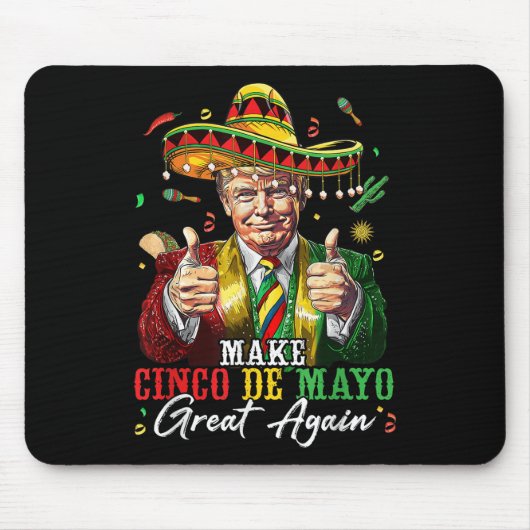 メキシコ製Cinco De Mayo素晴らし再おもしろい開 マウスパッド (正面)