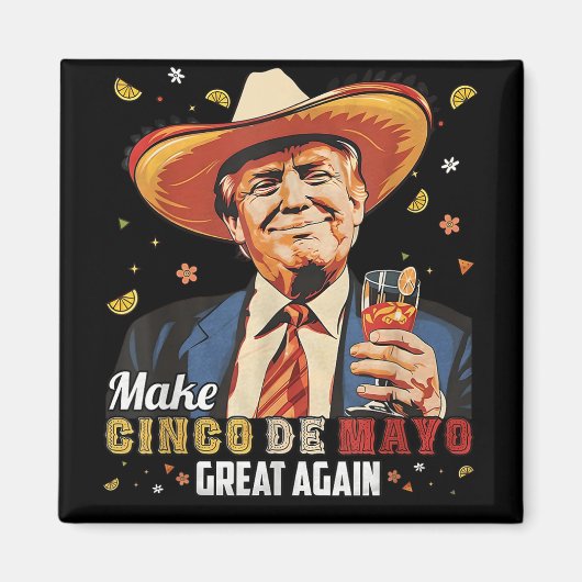 メキシコ製Cinco De Mayo素晴らし再おもしろい開 マグネット (正面)