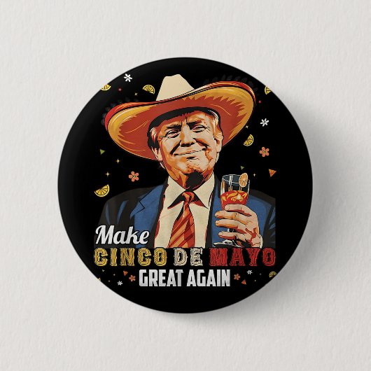 メキシコ製Cinco De Mayo素晴らし再おもしろい開 缶バッジ (正面)