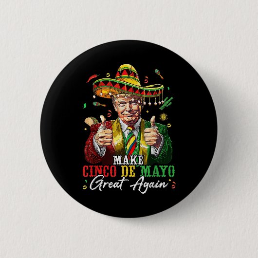 メキシコ製Cinco De Mayo素晴らし再おもしろい開 缶バッジ (正面)