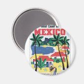 メキシコ西海岸グラフィックカラフルス マグネット (正面/裏面)