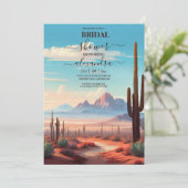 メキシコ西部サボテン砂漠のブライズシャワー 招待状 (スタンド正面)
