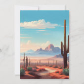 メキシコ西部サボテン砂漠のブライズシャワー 招待状 (裏面)