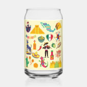 メキシコ記号 ガラス缶 (正面)