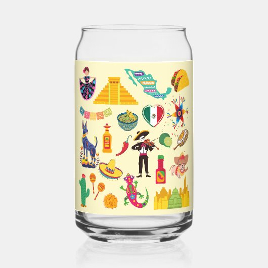 メキシコ記号 ガラス缶 (裏面)