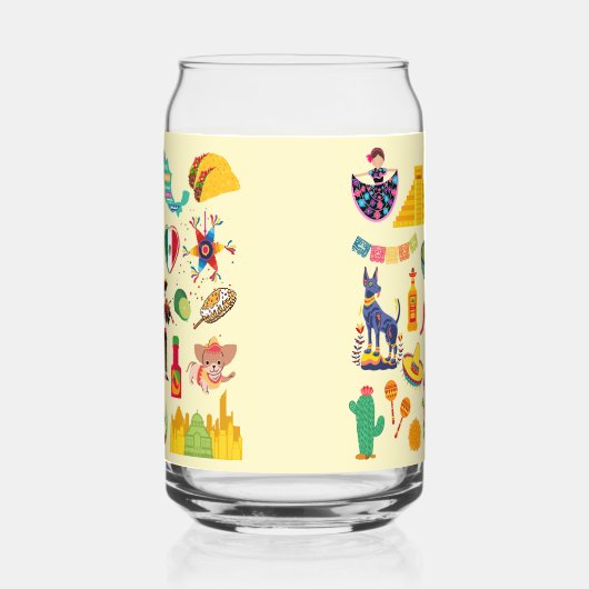 メキシコ記号 ガラス缶 (左)