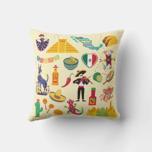 メキシコ記号 クッション (裏面)