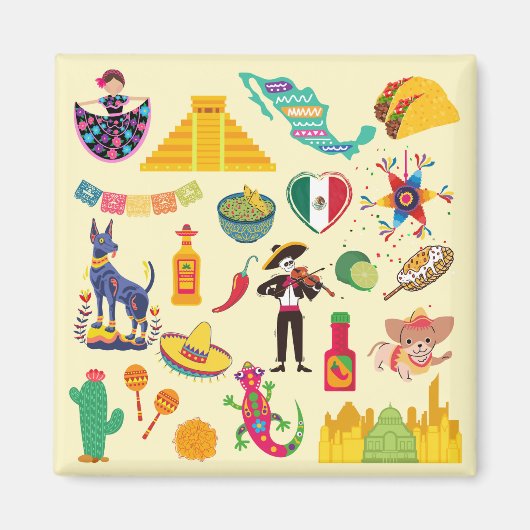 メキシコ記号 マグネット (正面)