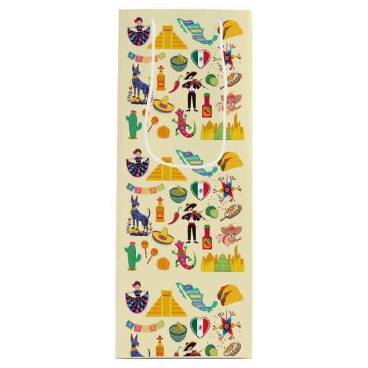 メキシコ記号 ワインギフトバッグ (正面)