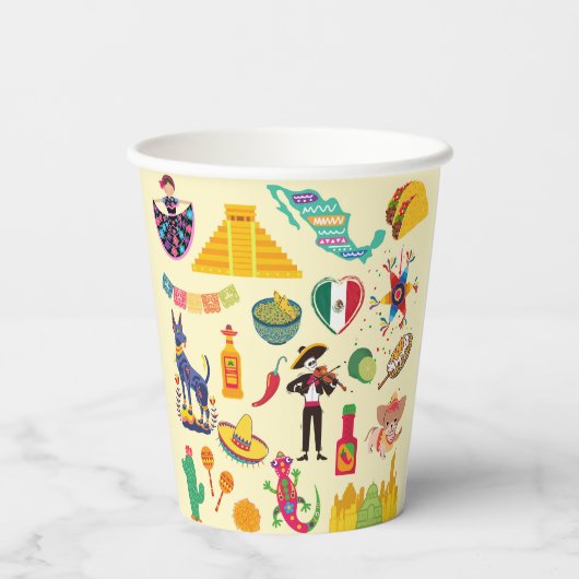 メキシコ記号 紙コップ (裏面)