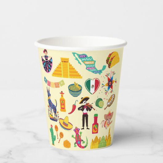 メキシコ記号 紙コップ (正面)