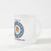 メキシコ誇りを持った系アメリカ人になる フロストグラスマグカップ (正面右)
