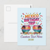 メキシコ誕生日旅行 誕生日仲間 バケーション ポストカード (正面/裏面)