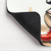 メキシコ赤唐辛子ギタープレーヤー マウスパッド (コーナー)