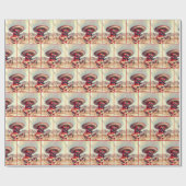 メキシコ赤唐辛子ギタープレーヤー ラッピングペーパー (フラット)