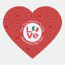 メキシコ赤恋パーソナライズされた国旗