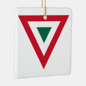 メキシコ軍旗の丸みを帯びた国旗記号軍隊a セラミックオーナメント (右)